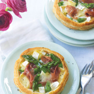 Asparagus and Camembert Tarts