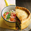 Parma Ham Linguine and Vegetable Pie